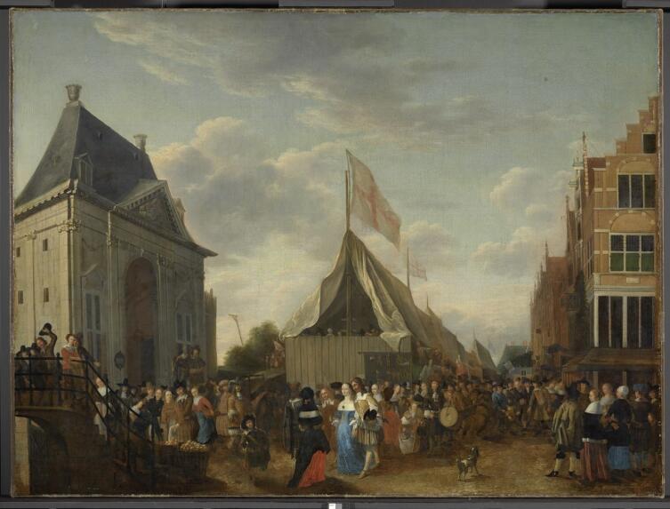 Геррит Лунденс, «Ярмарка возле Святых ворот Амстердама», до 1663 г.