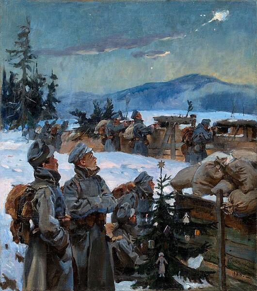 Картина Войцеха Коссака «Солдатское рождество 1915»