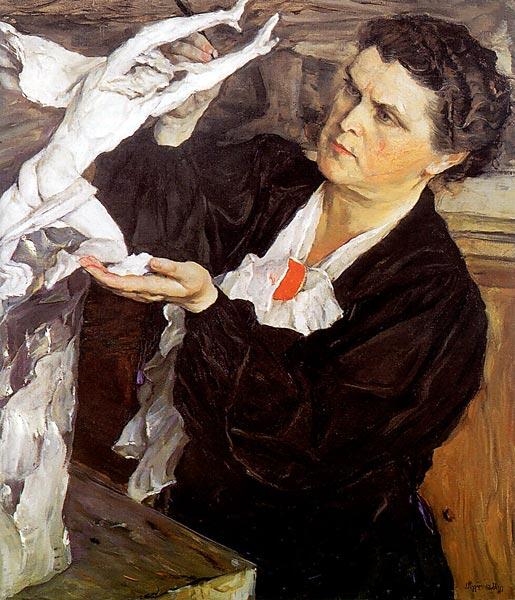Портрет скульптора В. И. Мухиной работы М. В. Нестерова, 1940 г.