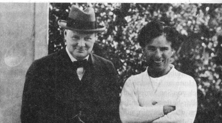 Уинстон Черчилль и Чарли Чаплин в Лос-Анджелесе. 1929 г.