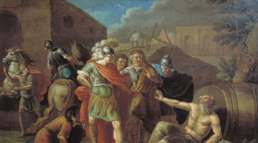 «Александр Македонский перед Диогеном». Тупылев И. Ф., 1787 г.