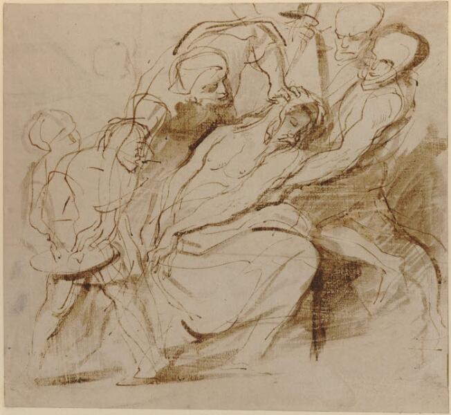 Эскиз к картине Антониса ван Дейка «Христос в терновом венце» работы Эрика Хебброна (примерно 1965 год)