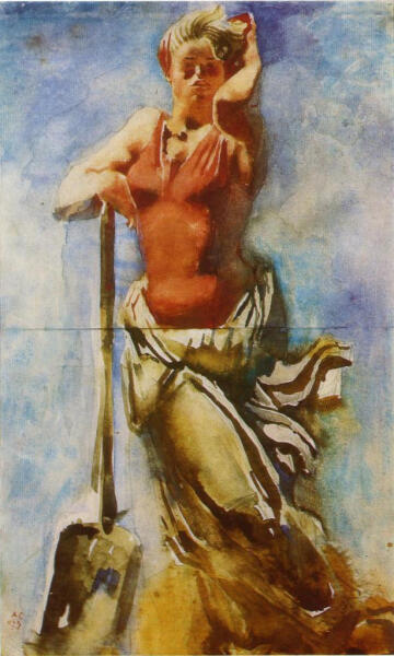 А. Самохвалов, «С лопатой»