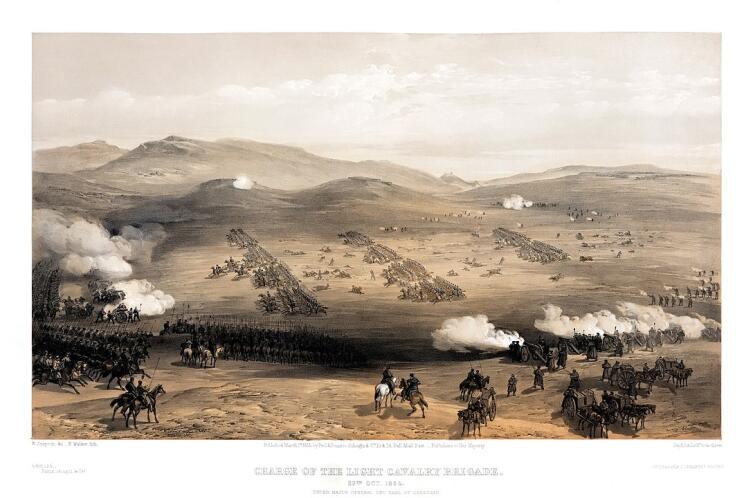 Уильям Симпсон. «Атака лёгкой бригады под Балаклавой», 1855 г.