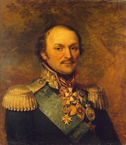 Посмертный Портрет Матвея Ивановича Платова работы Джорджа Доу.