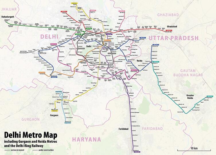 Схема Делийского метро