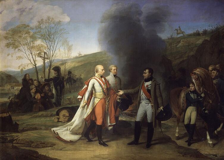 Встреча Наполеона и Франца II после Аустерлицкого сражения. Гро, 1812 г.
