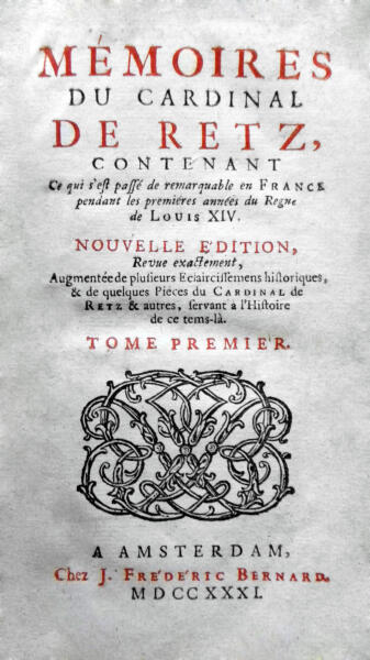 «Мемуары» кардинала де Реца «Мемуары» кардинала де Реца