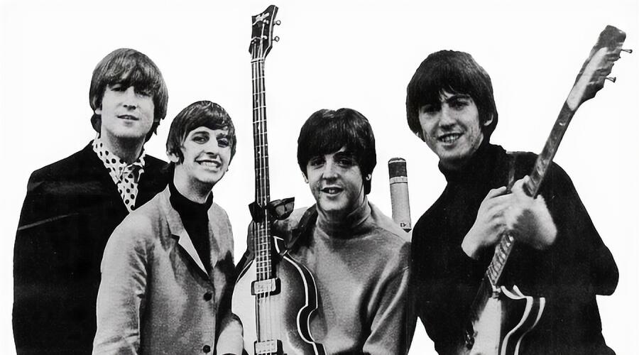 Слева направо: Джон Леннон, Ринго Старр, Пол Маккартни, Джордж Харрисон. 1965 г.