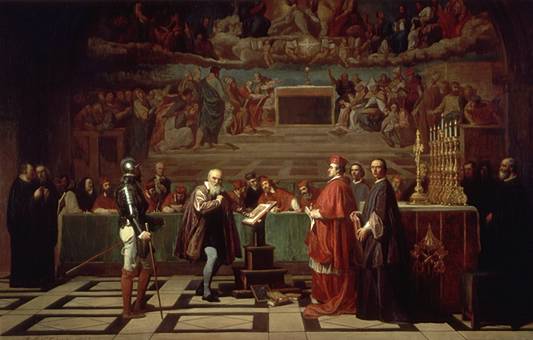 Галилей перед судом инквизиции Жозеф-Николя Робер-Флёри, 1847 г., Лувр