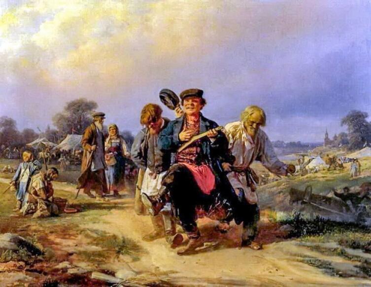 А. Корзухин «Возвращение с сельской ярмарки», 1868 г.