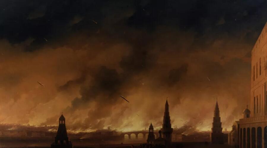 И. Айвазовский, «Пожар Москвы 1812 г.»