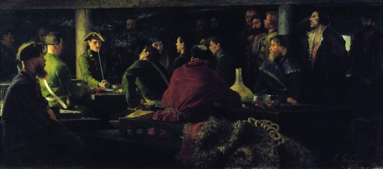 А. П. Рябушкин «Потешные Петра I в кружале», 1892 г.