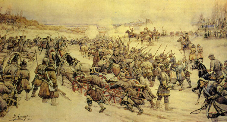 Битва войска Болотникова с царской армией