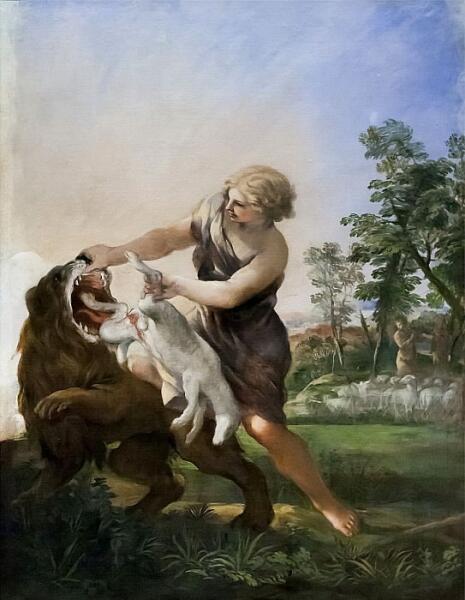 «Давид, убивающий льва». Пьетро да Кортона, 17 в.