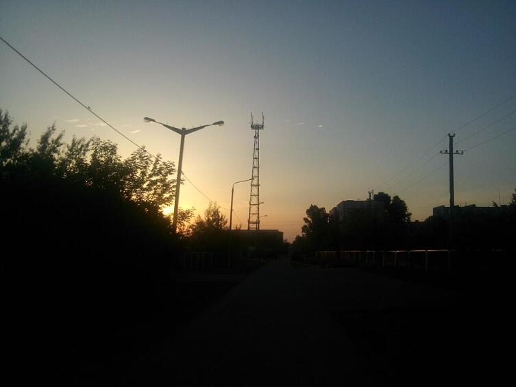 Радиомачта системы «Алтай 3М» в городе Экибастузе