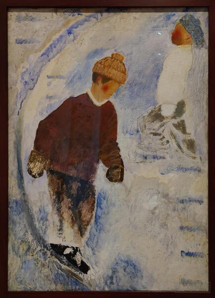 А.Пахомов, «Мальчик на коньках», 1927 г.