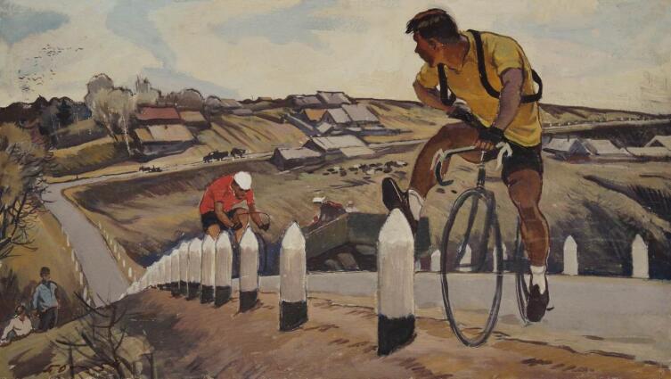 П.Оссовский,"Велосипедисты", 1959 г.