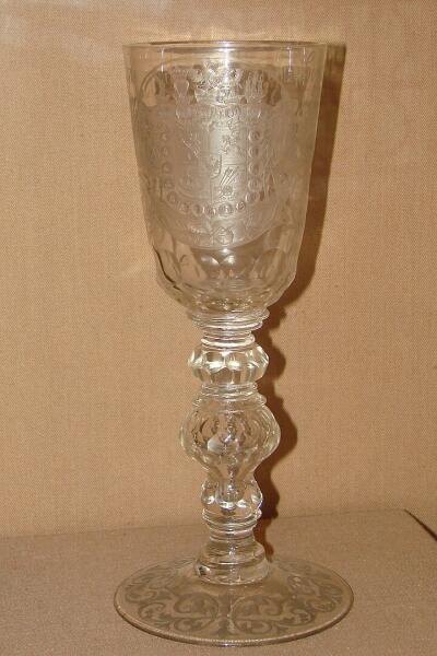 Кубок А.Д. Меншикова. Стекло. Гравировка. 1-я четверть XVIII века