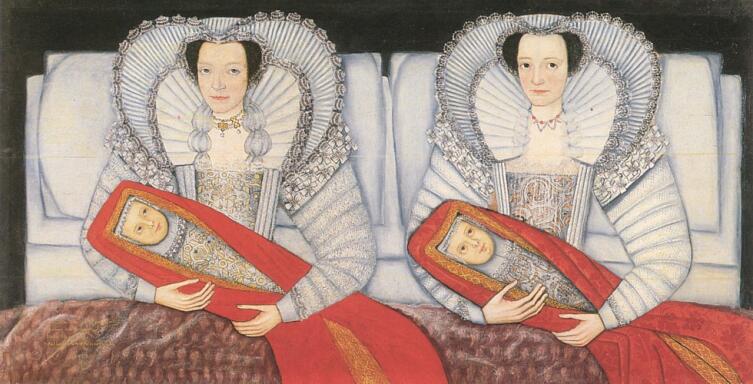Леди Чолмондели и их запеленутые младенцы. ок.1600-1610