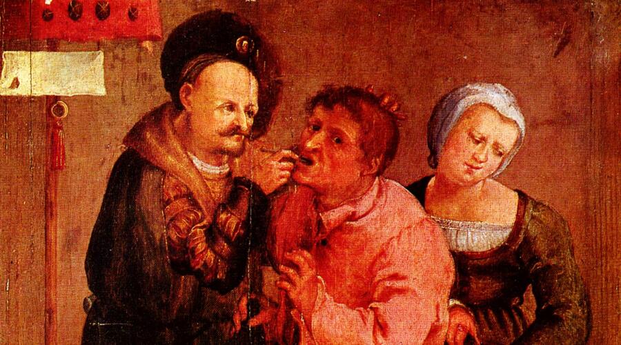 «Фермер у стоматолога», Иоганн Лисс, ок. 1616-17 гг.