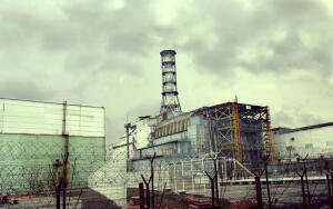 Оставленный город. Территория у Чернобыльской АЭС.