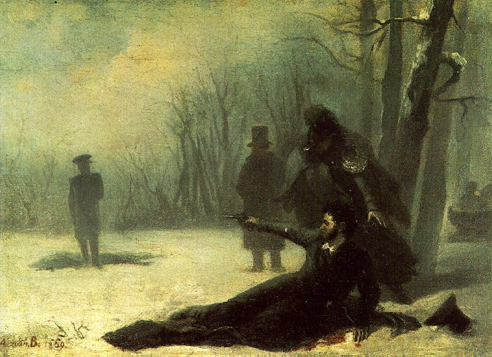 Адриан Волков, «Дуэль Пушкина и Жоржа д'Антеса», 1869 г.