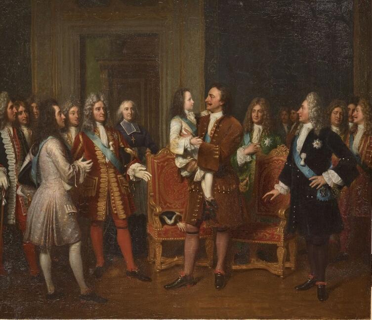 Луиза Эрсен, «Людовик XV посещает Петра Великого 10 мая 1717 г.»