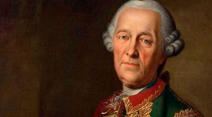 Г. Бухгольц, «Портрет графа Б. К. Миниха», фрагмент