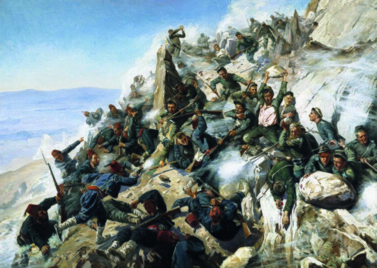 А. Н. Попов, «Защита Орлиного гнезда орловцами и брянцами 12 августа 1877 года», 1893  г.