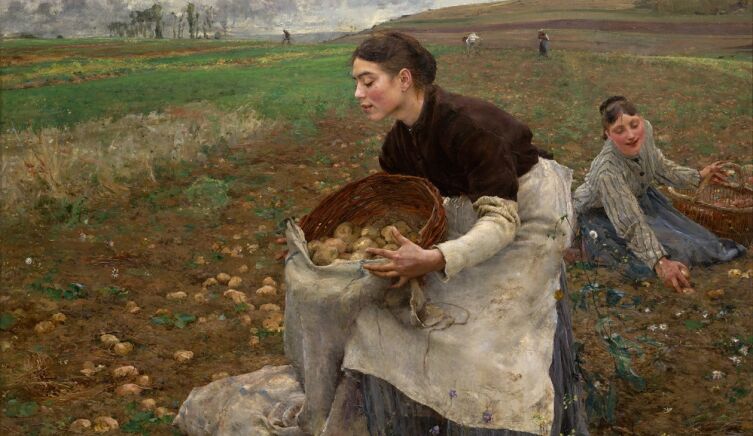 Жюль Бастьен-Лепаж, «Октябрь. Сбор картофеля», 1878 г.