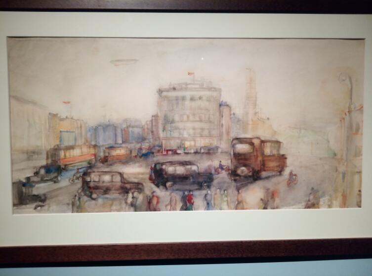 Александр Лабас, «Дирижабль над городом», 1939 г. Александр Лабас, «Дирижабль над городом», 1939 г.