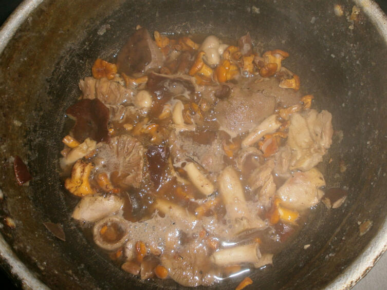 Как приготовить жаркое с молодыми грибами?