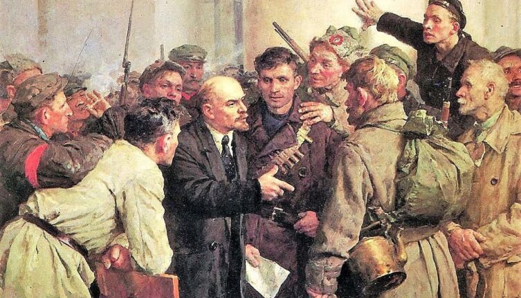 «В Смольном», (фрагмент) 1957 г.