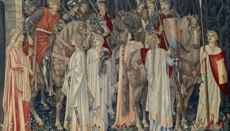 «Вооружение и отплытие рыцарей», один из гобеленов о Святом Граале.