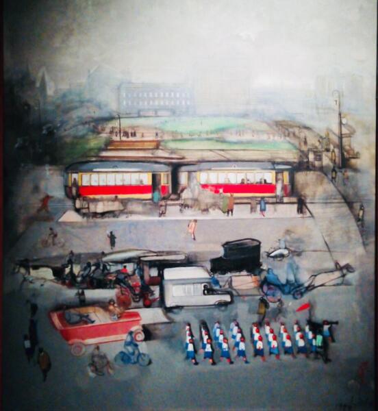 Александр Лабас, «Городская площадь», 1926 г. Александр Лабас, «Городская площадь», 1926 г.