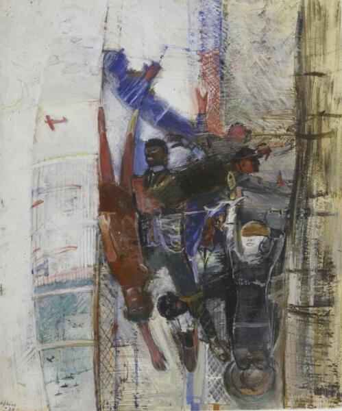 Александр Лабас, «В авиационной катастрофе», 1928 г. Александр Лабас, «В авиационной катастрофе», 1928 г.