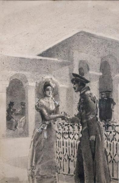 Иллюстрация к роману Лермонтова «Герой нашего времени»