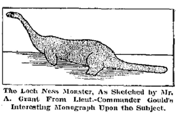 Рисунок Артура Гранта изображающий существо встреченное им на дороге