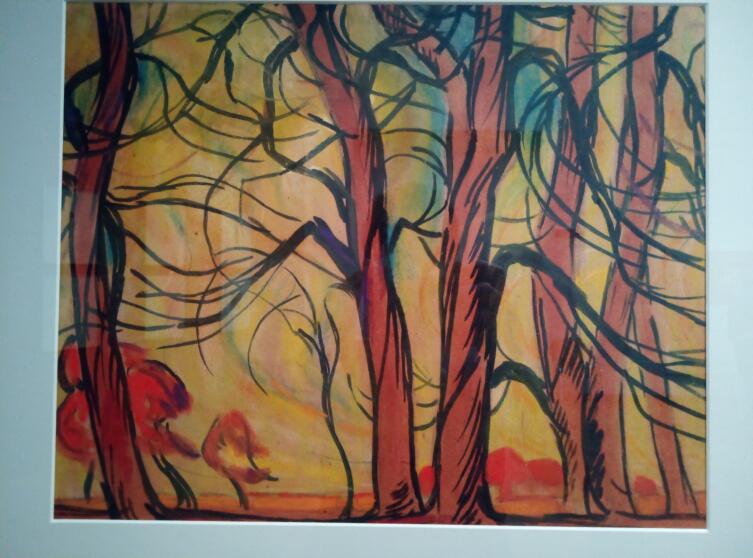 «Пейзаж с деревьями», 1916 г.