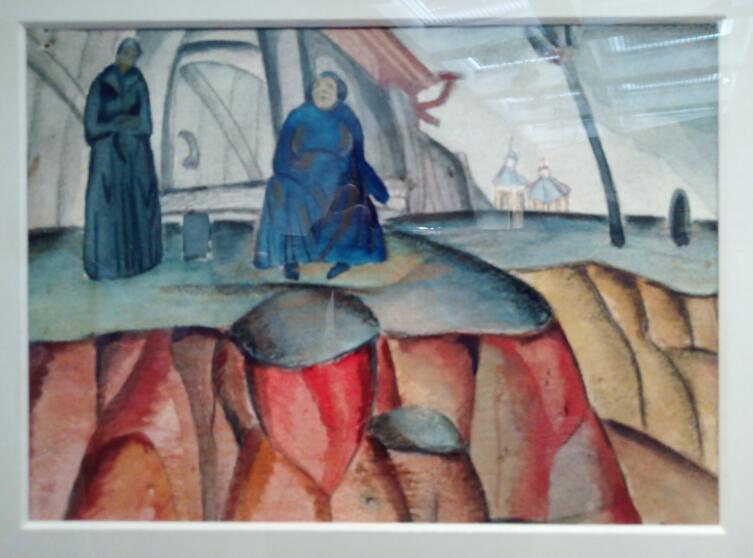 Эскиз декорации к пьесе «Гроза», 1919 г.