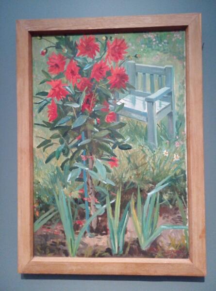 «Розовые гладиолусы», 1953 г. Совсем другой Дейнека, неожиданный! Мы же знаем его по работам совсем иного рода.