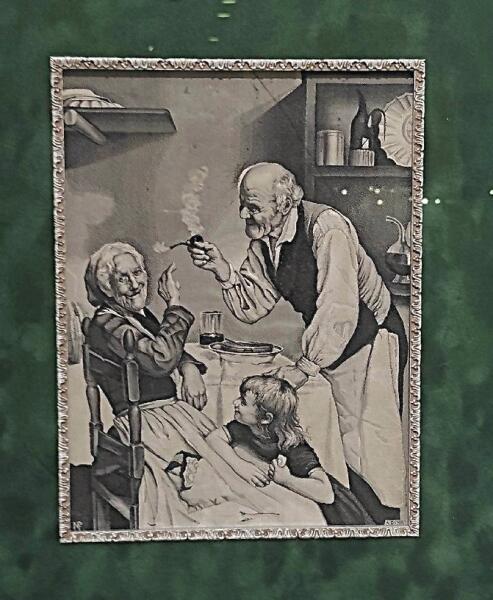 «Шутки стариков» («После десерта») по картине итальянского художника, флорентийца Адольфо Думини, писавшего, в основном, жанровые сценки