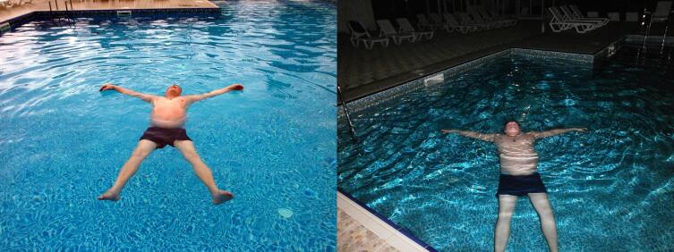 Бассейн размерами 20×30 метров для гостей доступен в любое время суток под их ответственность и без справок от психиатра