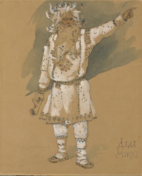 Виктор Васнецов, «Дед Мороз», эскиз костюма для оперы Н. А. Римского-Корсакова «Снегурочка».
