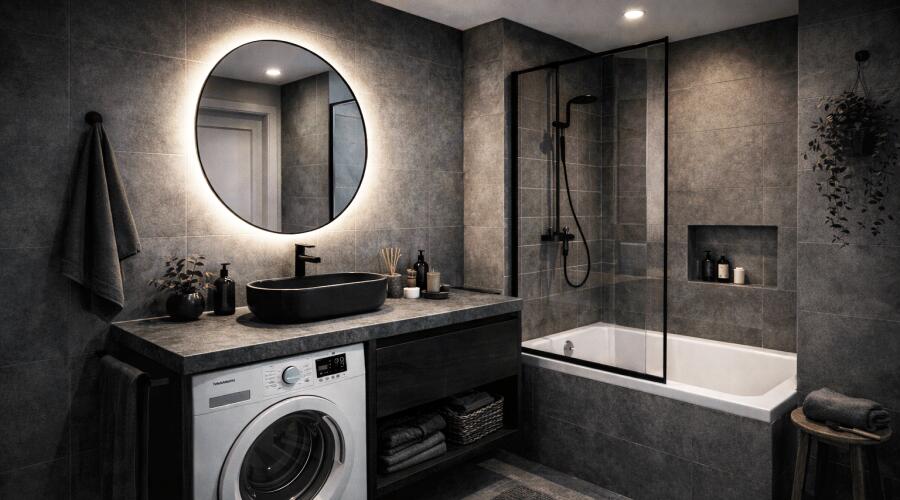 Как обустроить ванную со стиральной машиной?