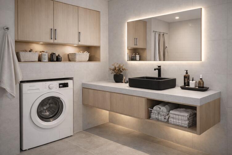 Как обустроить ванную со стиральной машиной
