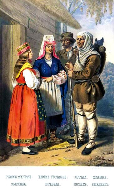 Зыряне и удмурты в традиционной одежде