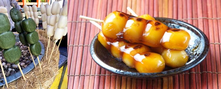 Разновидность данго&nbsp;&mdash; клечки в форме шариков из клейкой рисовой муки