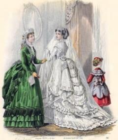 Венчальный наряд невесты 1860г.